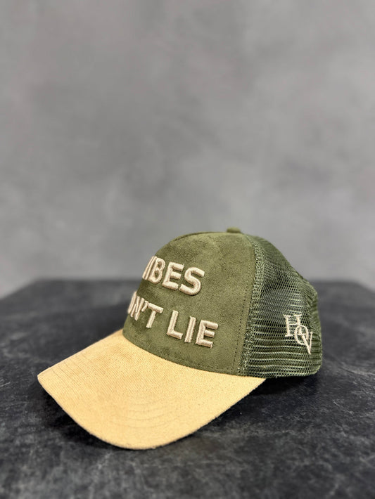 HOV Vibes Don't Lie Trucker Hat Olive Green